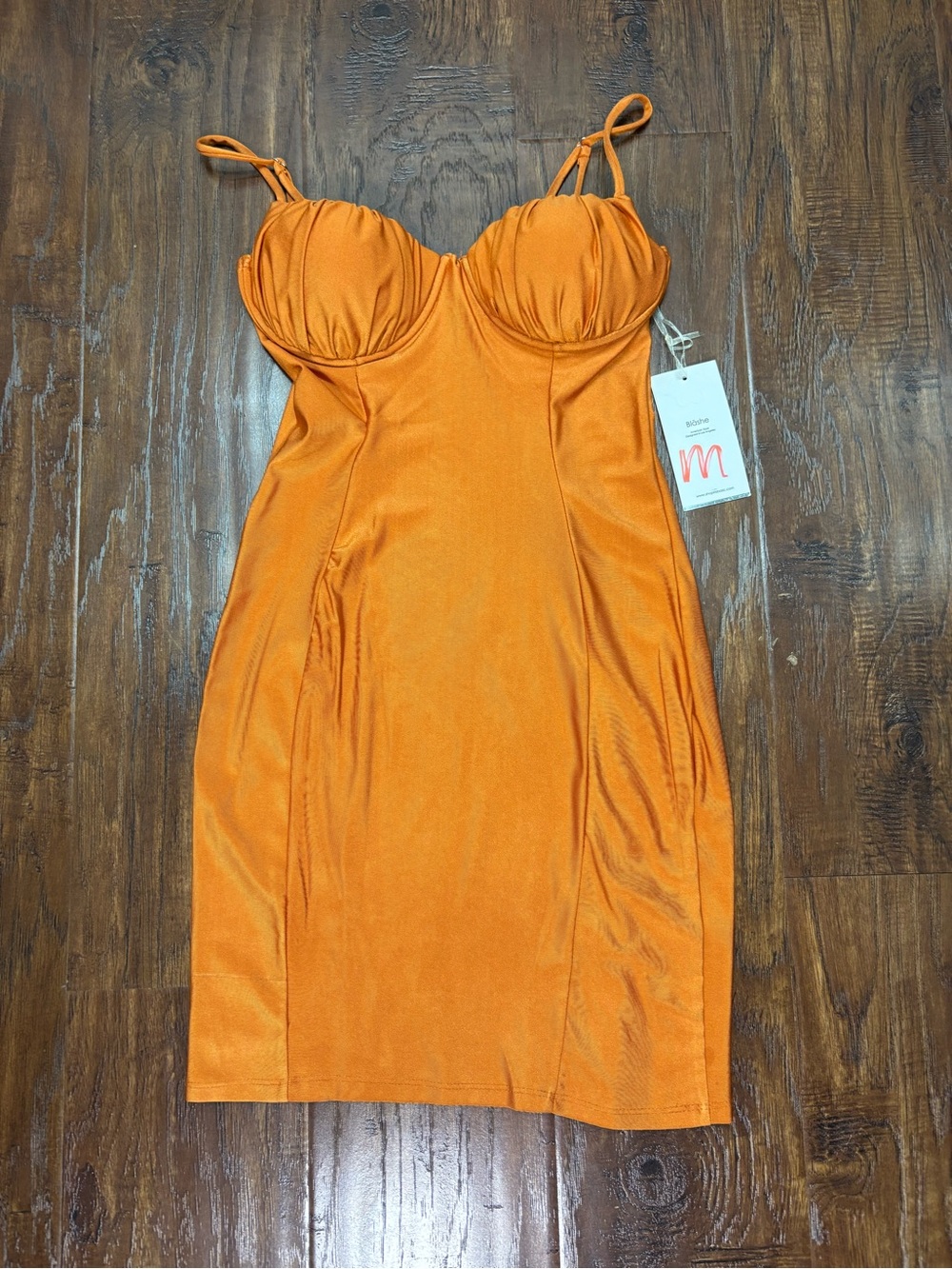 Blashe Medium Vibrant Orange Corset Mini Dress